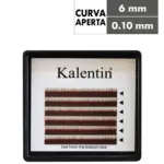 Kalentin Extensión de Cejas De Curva Abierta Marrón 6mm